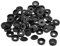 sourcing map 100 Stück 6 mm Scharnierschrauben Abdeckkappen Kunststoff Faltschraube Snap Abdeckungen Unterlegscheibe Flip Schraube Schutz Abdeckung für M4 M5 M6 Schrauben, schwarz
