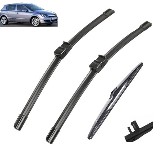 Wischerblätter-Set für vorne und hinten, kompatibel mit Opel Astra H 5 Türen 2004–2009, Windschutzscheibe, Windschutzscheibe, Fenster, 22 Zoll, 18 Zoll, 12 Zoll