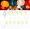 Joycabin 12 Stück LED Ballonlichter, Laternenlichter, LED Außen Hängende Dekorationslichter, Papierlaternen Led Licht für Hochzeit, Halloween, Weihnachten, Party Dekorationslichter (Warm Weiß)