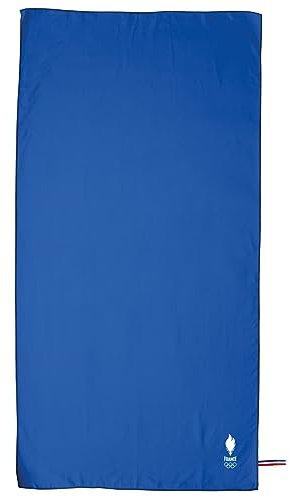 JO Paris 2024 EFR OLY France Drap de Plage imprimé 70x140 cm | Microfibre | Oeko-TEX | Serviette de Bain 70x140 cm Sport | Bleu
