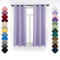 Rideau Occultant Thermique à Œillets - 180x220cm (LxH), Opaque, Isolant Phonique pour Chambre Adulte, Salon, Balcon - Violet Clair