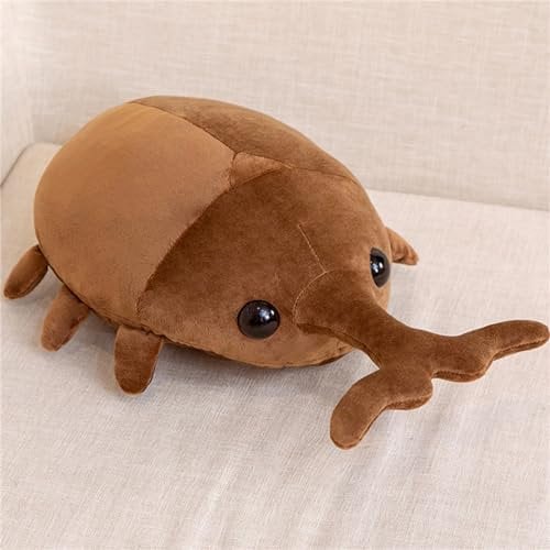 Trayosin 50/60cm Kreatives Plüschtiere Spielzeug Gefüllte Plüsch Niedliches Insekt Plüschkissen Käfer Plüschtier Puppen für Kinder Jungen Geburtstags (Dunkelbraun,50cm)
