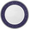 Decorline - 32 Assiettes en plastique Dur réutilisable Avec Bordure - pour 16 personnes (16x26cm & 16x18cm) - Collection Majestic - pour Anniversaires, Mariages & Fêtes - Bleu Roi/Argenté