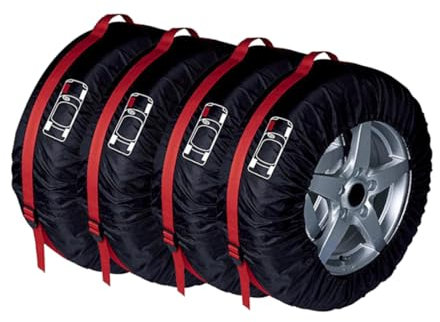 PACKOVE 4 Stück Staubschutz Für Winterreifen Reifenlagerungsschutz Reserveradabdeckungen Rv Reifen Sonnenschutz Rv Radabdeckungen Autos 210t Wasserdicht Reifenabdeckung