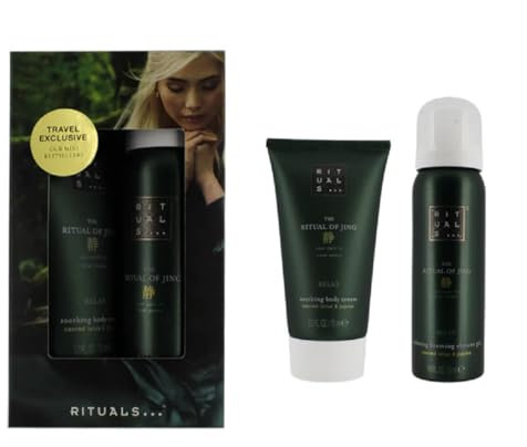 RITUALS The Ritual of Jing Body Care Set Calming Shower Gel 50ml Soothing Body cream 70ml Travel Size Box set