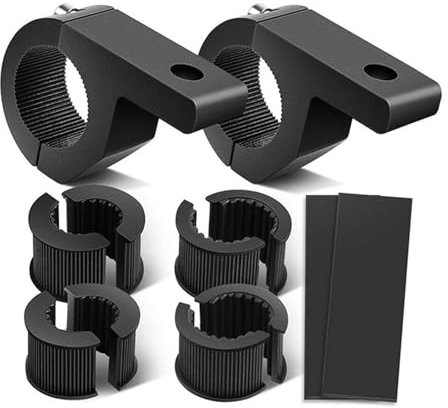 HQTS Universal Arbeitsleuchte halterung Scheinwerfer, für Frontschutzbügel, Geländewagen, Auto, LKW, Motorrad, 0,75/1/1,25 Überrollkäfig-Bullbar-Dachgepäckträger (2 Stücke)