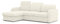 MEBLINI Schlafcouch mit Bettkasten - Ecksofa mit Schlaffunktion - Sofa mit Relaxfunktion und Kopfstützen - Couch L-Form - Eckcouch - Wohnlandschaft - Emerald - 215x167x84cm - Weiß Webstoff