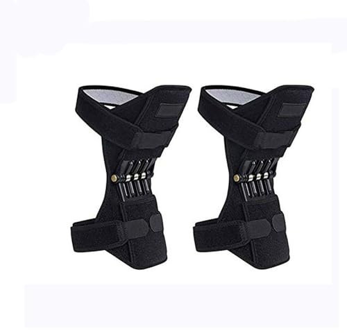 SagaSave Spring Force Rodilleras, 1 par de rodilleras de apoyo para las articulaciones, refuerzo de protección de rodilla para sentadillas, escalada, trotar y entrenar