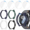 Jvchengxi 4+4Pezzi Cover 40mm per Samsung Galaxy Watch 7 Pellicola Protettiva, AntiGraffio PC Custodia + HD Vetro Temperato Protezione Schermo Protezioni Case (Nero+BluNotte+Verde+Chiaro)