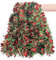 Weihnachtsgirlande, Rote und Grüne Girlande 6m, Lametta Weihnachtsbaum Girlande Ø 10 cm, Deko Weihnachten Innen und Outdoor, Girlande Weihnachten Treppe