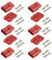 efuturetime 10 Pezzi. Connettore Anderson 50A 600V, Connettore Batteria a Disconnessione Rapida, Connettore ad Alta Corrente per Auto, Roulotte, Barche, Sistemi Solari, Rosso