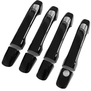 JAFYLO Glänzend Schwarze Autotürgriffabdeckung, for Mercedes-Benz, Vito W447 Metris Valente V-Klasse 2014-2020 Styling-Aufkleber Zubehör Zierleisten für Türgriffe(Black)