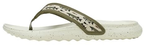 HEYDUDE Myers Flip-Flip-Flops für Herren, leichte, flexible Außensohle, reisebereite Flip-Flops, Fischköder, hellbraun/mehrfarbig, 42 EU