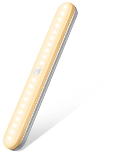 OUSFOT LED Cocina Bajo Mueble, 20 LED Luz LED con Sensor de Movimiento 20.5cm Luz LED Armario Apropiado para Situaciones de Emergencia en Escaleras, Cocina y Garaje
