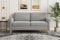 Vesgantti 2 Sitzer Sofa Grau, Samt Doppelsofa 164cm mit beidseitigen Taschen, Sofa mit Kissen Montage ohne Werkzeug für Wohnzimmer, Schlafzimmer, Büro, kleinen Raum 164L*76D*85H cm