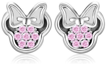 EIR Ohrringe Mädchen,Wunderbar Maus Ohrringe,mit Zirkonia Synth,Kinder Ohrringe Mädchen,Ohrringe für Mädchen,Stecker mit Zirkonias,Geburtstagsgeschenk für Mädchen Frauen