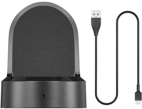 Charging Dock for Samsung Galaxy Watch 46mm 42mm, Upgraded Replacement Charger Cradle with USB Cable Black for Galaxy Watch SM-R800/R810/R815