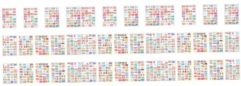 TOYANDONA 6sets Flag Stickers for Face Wear-Resistant World Flags Game Euros Football Temporary Decals