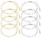 LunarCharm 8-teiliges Büroklammer-Kettenarmband-Set, Edelstahl, 18 Karat vergoldet, verstellbare Charm-Armbänder mit Karabinerverschluss für die DIY-Schmuckherstellung