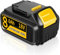 1 Pack 18V/20V 8.0Ah Replacement for Dewalt 18V Battery Compatible with Dewalt Battery DCB184 DCB200 DCB200-2 DCB201 DCB201-2 with LED Indicator Rechargeble (1)