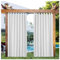Mewkew Terrasse Outdoorvorhäng mit Schlaufenschal Abnehmbaren Schlaufen, Sonnenschutz Sichtschutz Winddicht Wasserdicht Vorhäng für Pavillon Pergola Garden Gardinen Weiß H264 × B223 cm (1 Stück)