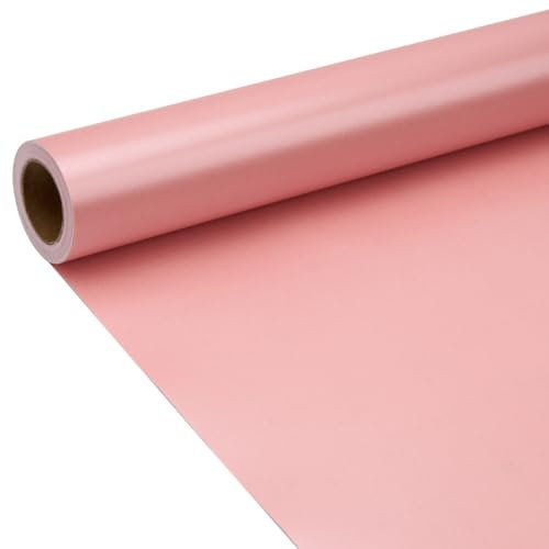 Rouleau de papier cadeau rose mat, 9 m x 43 cm, couleur unie, effet nacré, pour anniversaire, Noël, baby shower, décoration de cadeaux de festival