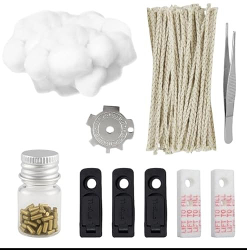DBALL Clipper Feuersteine Universal-ZubehörsatzDas Feuerstein-Set Mit 6 Zubehörteilen Benzinfeuerzeug Eignet Sich für Feuerzeugreparaturen und Ersatzteile