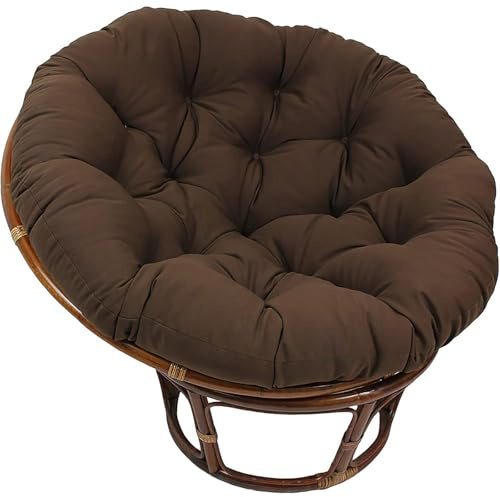 Generisch Papasan Stuhlkissen, Polster für Papasansessel Hängekorb, Papasan Hängender Korbstuhl Pad Weich Verdickte Schaukel Stuhlkissen Outdoor (Kaffee dunkel, 100x100cm)