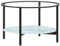 Mesa auxiliar con aspecto de mármol blanco y negro, 70 cm, cristal templado, mesa de centro moderna con hierro recubierto de polvo para salón y balcón