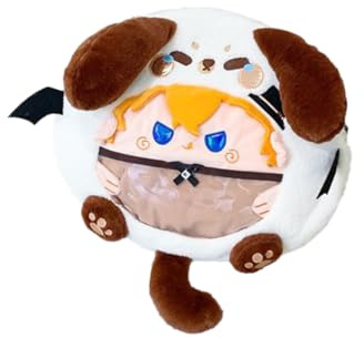 Jiumaocleu Anime BSD Rucksäcke Dazai Osamu Ita Tasche Akutagawa Ryunosuke Figuren Rucksäcke Big Mouth Schultaschen Cartoon Crossbody Umhängetasche für Spielefans Anime Merch Geschenke