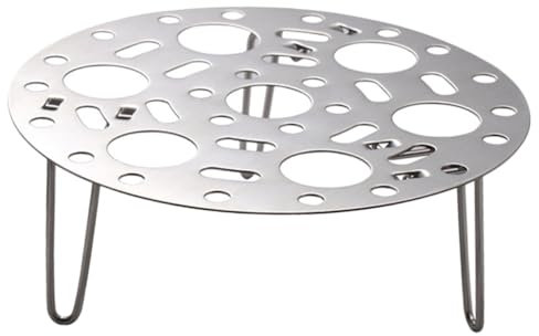 Gatuida Stainless Steel Steamer Rack Round Baking Steaming Rack for Pots Food Tray Heat-resistant for Egg Steaming for Kitchen Use