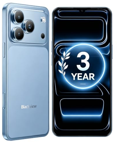 Blackview Wave 7C Smart Phone Android 16 SIM-Free Unlocked Blue | 4G Android Phone for calls, messaging, browsing and maps, 32MP camera, Face Unlock, Dual SIM, 3-Year Warranty