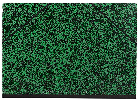 Clairefontaine 93245C Annonay Zeichenmappe (Gummizug, ohne Klappen, Rücken 30 mm, DIN A4+, innen: 24 x 32 cm, außen: 26 x 33 cm, ideal zur Aubewahrung Ihrer Werke) grün