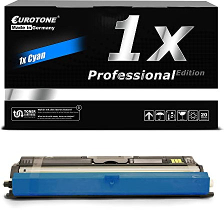 Eurotone Toner Cartridges kompatibel für Konica Minolta Magicolor 1600 W / 1650 EN D / 1650 EN / 1650 EN DT / 1680mf / 1690mf, Cyan C Patrone