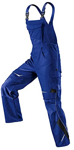 KÜBLER PULSSCHLAG Arbeitslatzhose blau, Größe 27, Herren-Arbeitslatzhose aus Mischgewebe, Arbeitslatzhose mit Knieschutztaschen nach EN 14404, leichte Arbeitslatzhose von KÜBLER Workwear