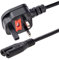 StarTech.com Cavo di Alimentazione per Notebook da 1 m; Cavo Elettrico da BS1363 UK a C7 2,5A-250V, 18AWG, Cavo Alimentazione AC di Ricambio per Stampante, Alimentatori, Certificato UL (PXTNB2SUK1M)