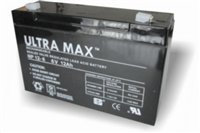 Ultramax NP12-6, 6V 12AH (as 10Ah) EMERGENCY LIGHT LIGHTING BATTERY