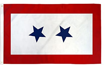 AZ FLAG - Drapeau Etats-Unis Blue Star Service 2 étoiles - 150x90 cm - Drapeau Service Banner Américain 100% Polyester Avec Oeillets Métalliques Intégrés - Pavillon 110 g