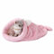 CAMAL Katzenbett, Weiche Waschbare Haustier-Schlafsäcke für Katze und Hund (Mittel, Rosa)