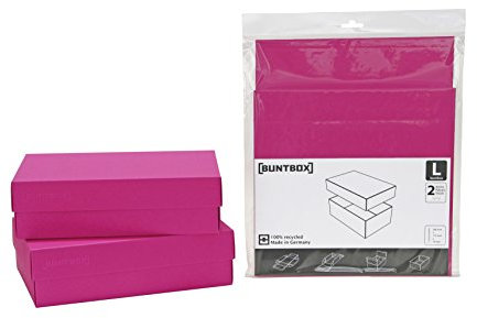 Buntbox 71-11 - Kartonage Set 2-teilig, Größe L, Magenta