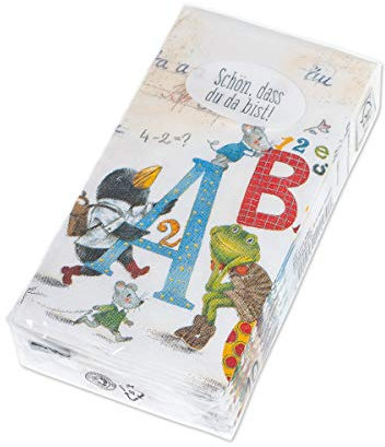 Papier Taschentücher 10 Stück Schön, dass du da bist, mehrfarbig