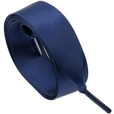 goodlace 2cm Lacci larghi a nastro piatto Lacci delle scarpe in raso 140CM Blu scuro