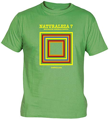 Camisetas EGB Camiseta Libro Naturales EGB Adulto/niño ochenteras 80´s Retro (S, Verde)