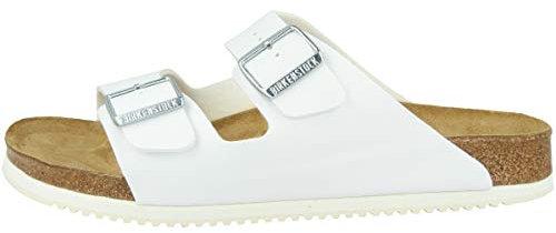 BIRKENSTOCK Arizona SL BF White Slim Unisex Scarpe da lavoro Sandali, bianco, 36 EU Stretta
