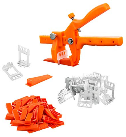 LST Nivelliersystem 100x hohe Laschen XL 2mm + 50x Keile + Zange Fliesen 12-20mm