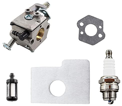 MCHNIC Kit de carburateur pour Stihl 017 018 019 019T MS170 MS180 MS190 MS 170 180 190 MS190T MS180C Tronçonneuse Filtre à Air Bougie d'allumage