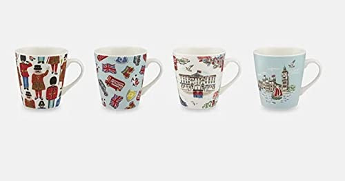 Cath Kidston Gift Boxed Set of 4 Mini Stanley Mugs - London Town