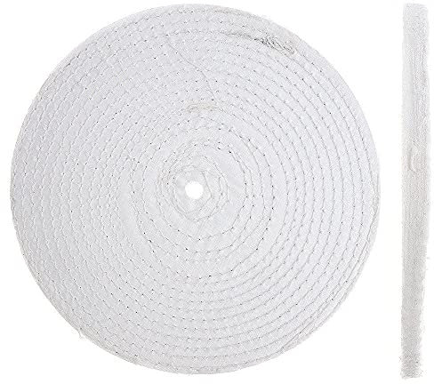 4 Zoll 6 Zoll 8 Zoll T-förmige Baumwolltuch-Polierscheibe Spiegelpolierpuffer Wattepad mit 10 mm Loch zum Polieren von Metall, 8 Zoll