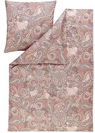 ESTELLA Bettwäsche Bodin Dschungel Grau Mehrfarbig 155x220 +80x80 cm