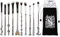 Gift Choice Make-up-Pinsel-Set, 10 Stück, Metall, extra langlebig, weiche Pinsel, Foundation, Blending, Rouge, Concealer, Augenbrauen, Gesichtspuder